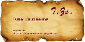 Tusa Zsuzsanna névjegykártya