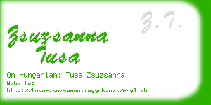 zsuzsanna tusa business card